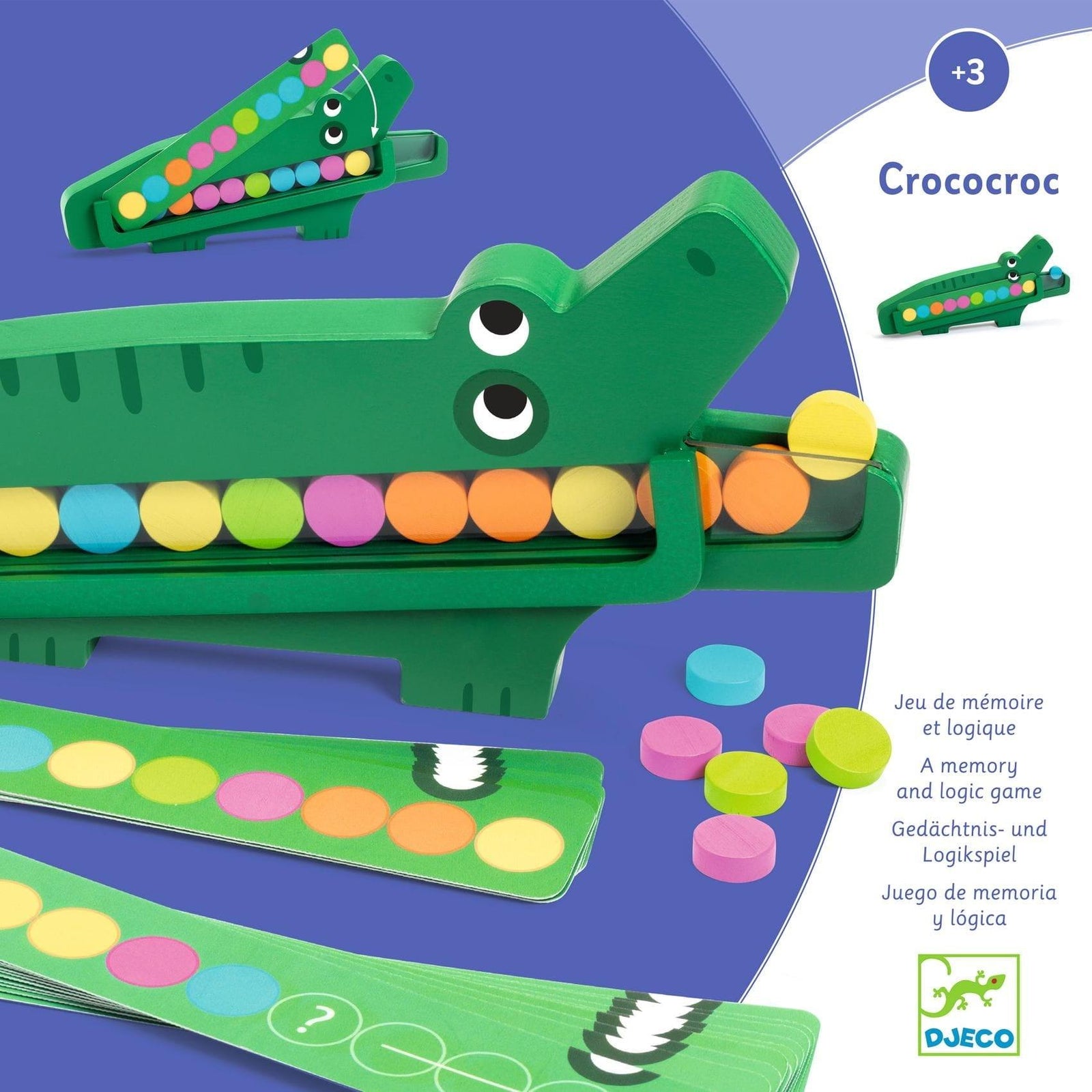 Djeco: Crococroc wooden crocodile educational game