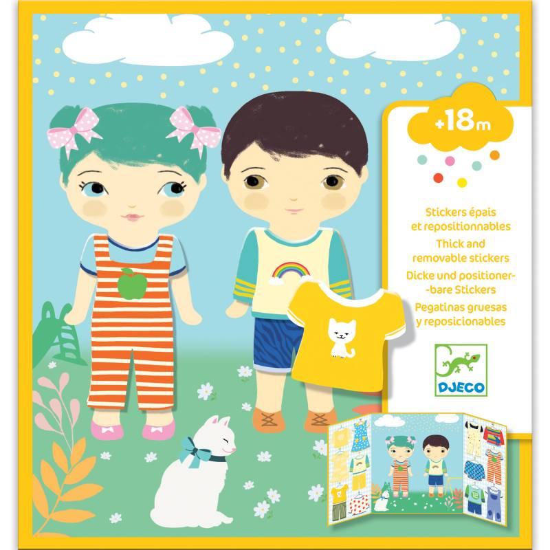 Djeco: ropa de pegatinas reutilizable