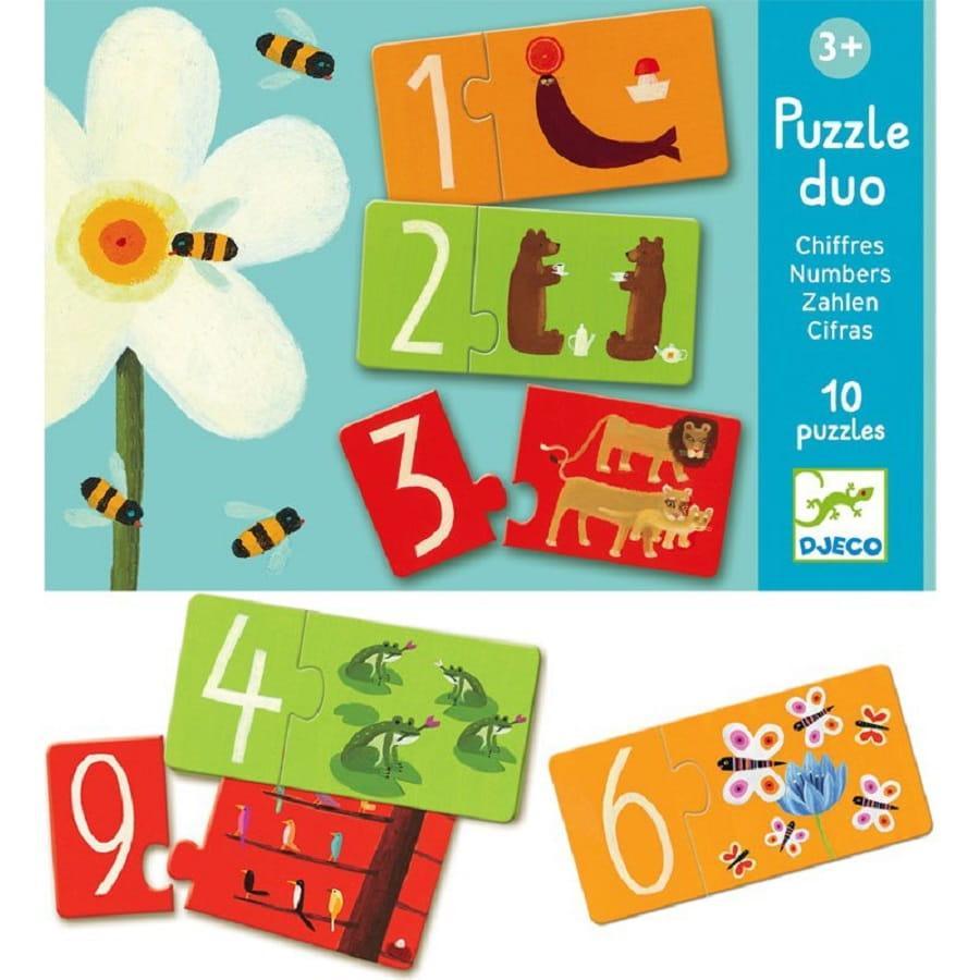 DJECO - Duo puzzle - numbers - educational toy for children – French Blossom