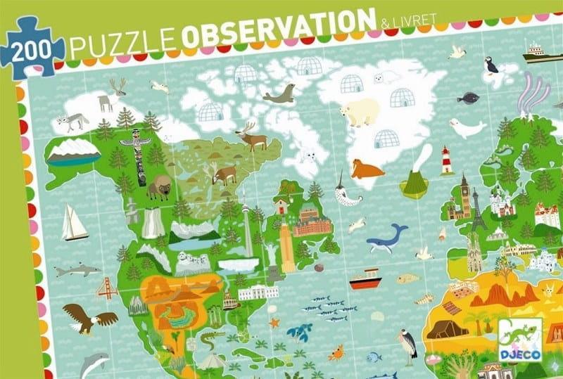 Djeco: Observation puzzle Around the World 200 el. - Kidealo