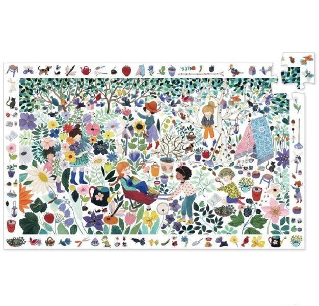 Djeco: Observation puzzle with Thousand Flowers poster 100 el. - Kidealo