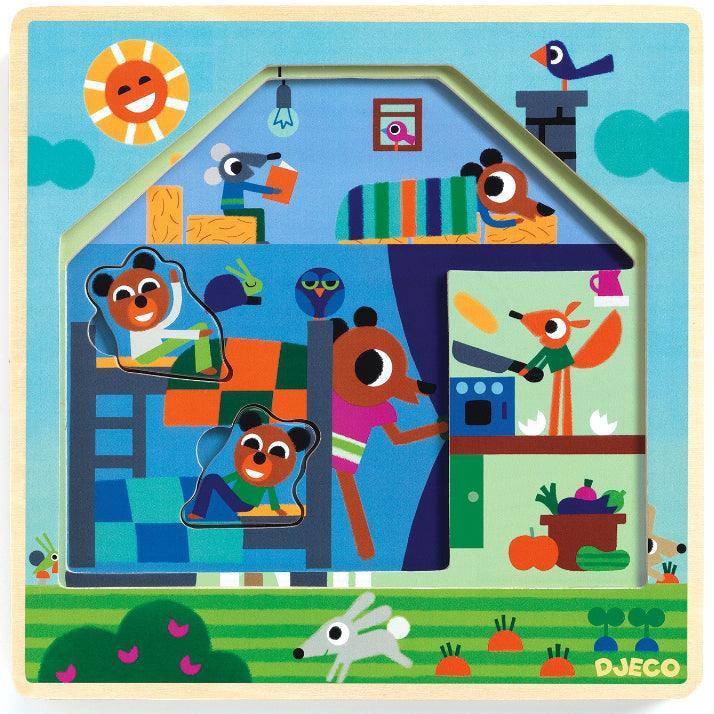 Djeco: Chez Gaby layered house puzzle - Kidealo