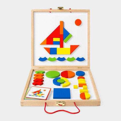 Djeco: Geoforme magnetic jigsaw puzzle in a case