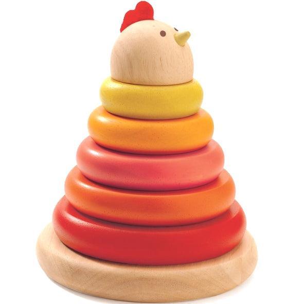 Djeco: Cachempil chicken stacking tower - Kidealo