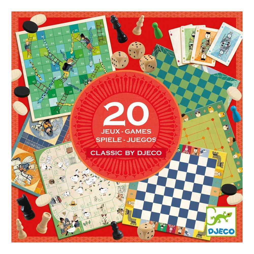 Djeco: set of 20 Classic Game Box games - Kidealo