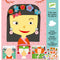 Djeco: art set with stickers Faces