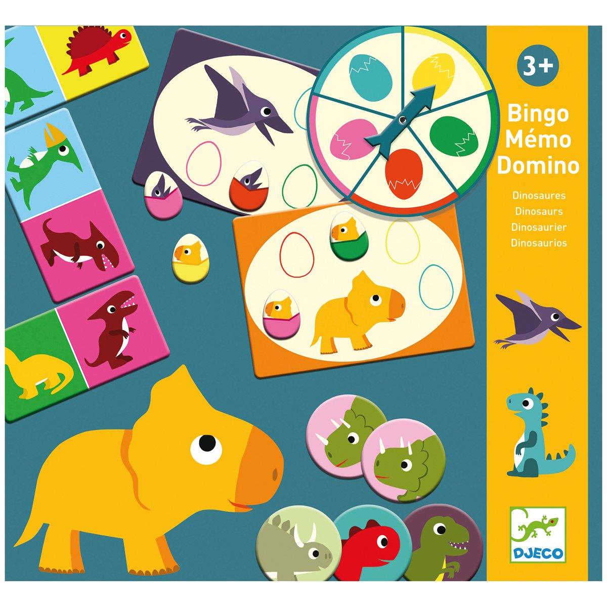 Djeco: set of games bingo memo dominoes Dinosaurs