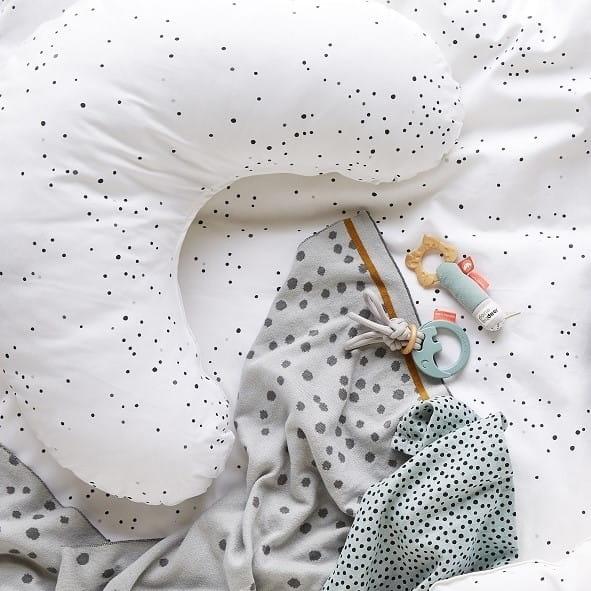 Done by Deer: Dreamy Dots croissant nursing pillow