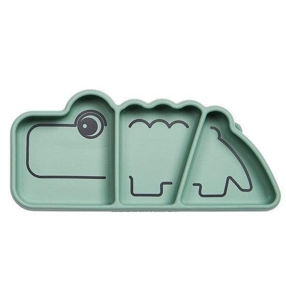 Done by Deer: Croco Snack Plate with Suction Cup