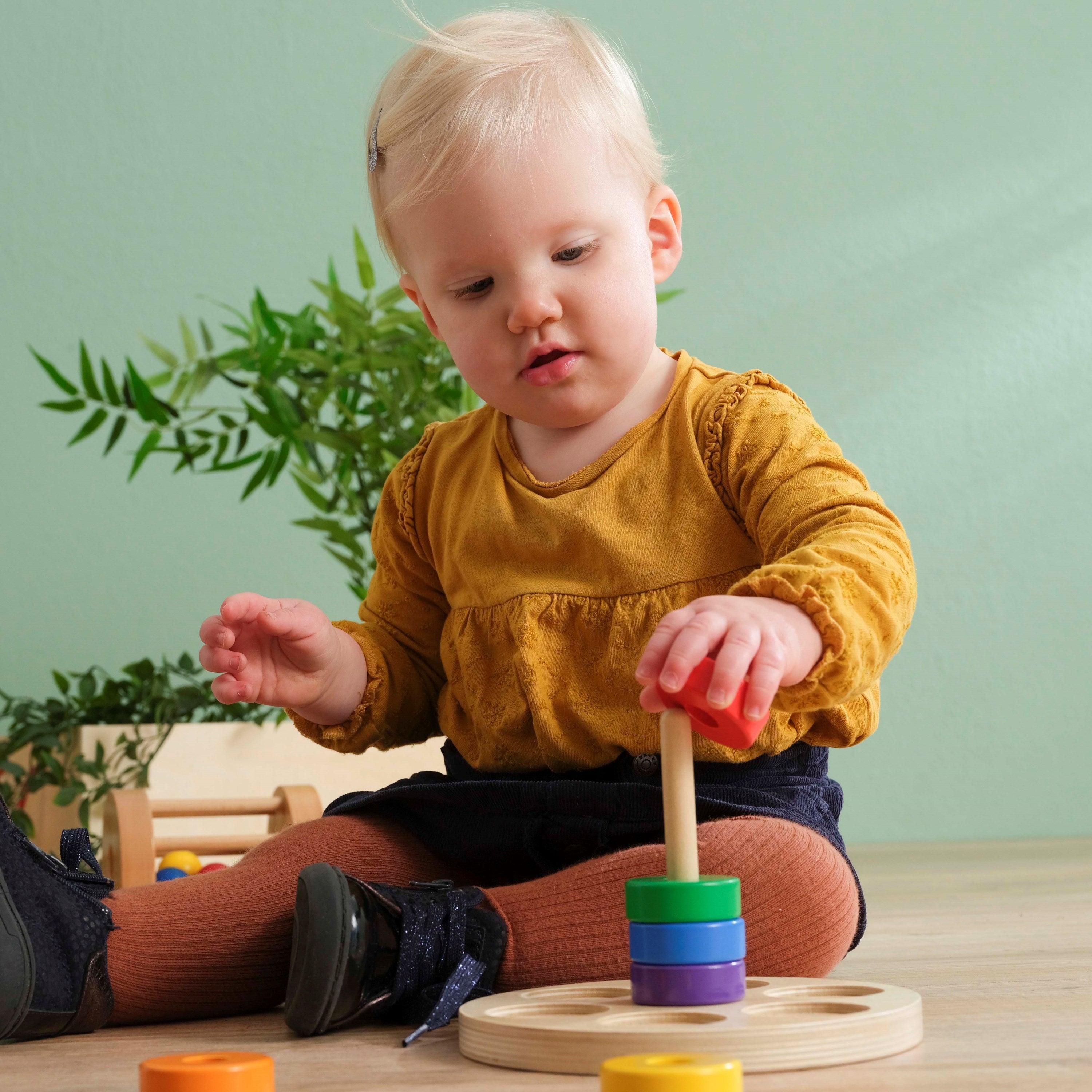 Educo: Stapeln Sie das Ring -Montessori -Material