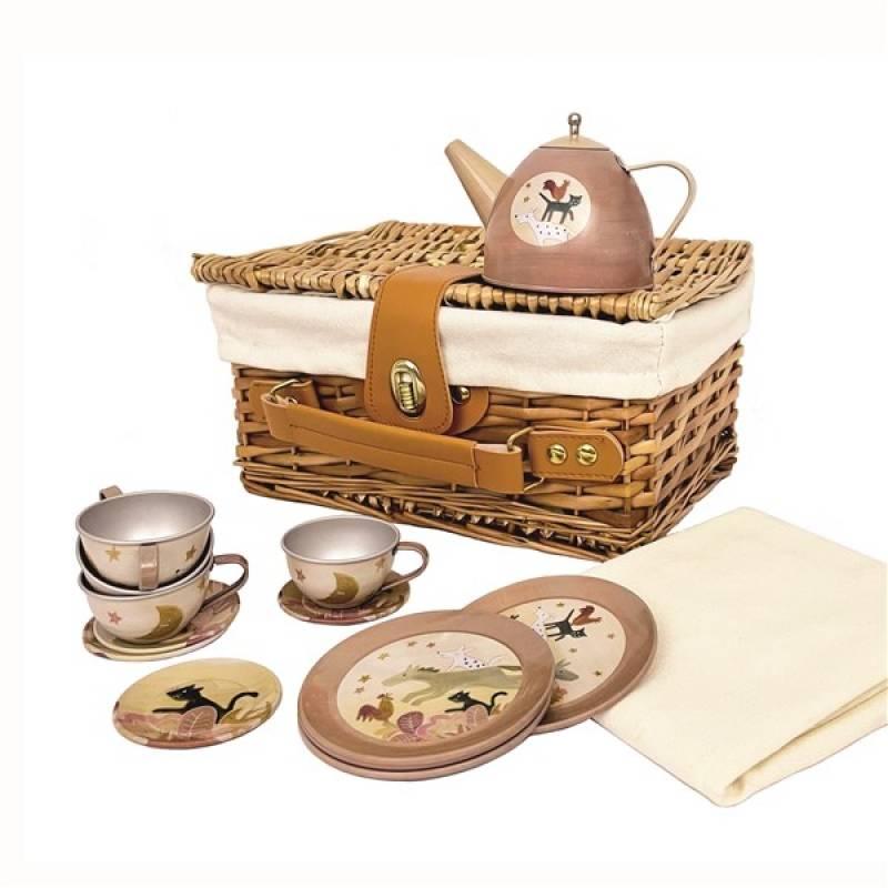 Egmont: servizio di tè in un cesto di vimini musicisti di Brema