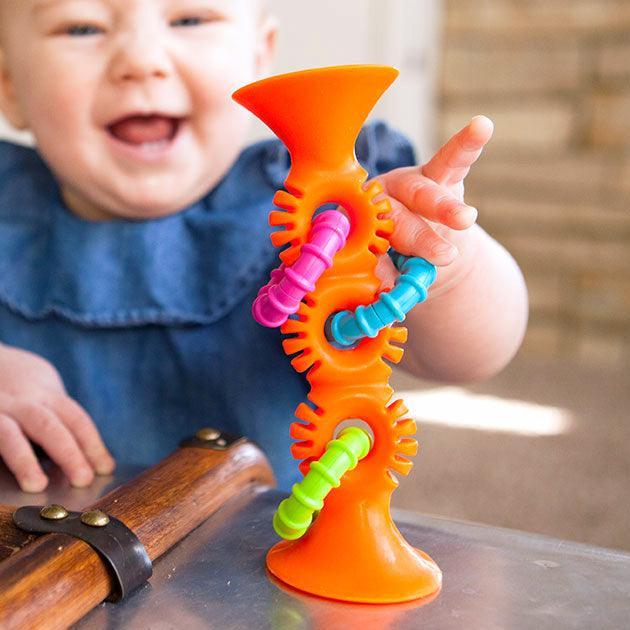Fat Brain Toys: PipSquigz Loops suction cup rattle - Kidealo