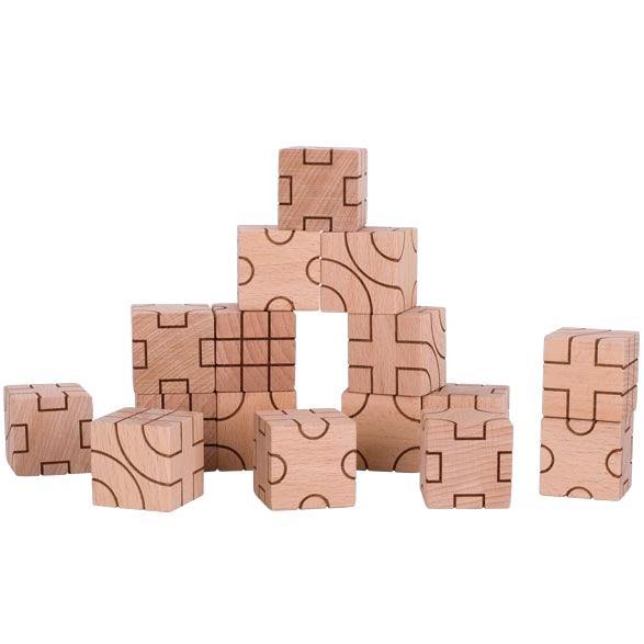 Goki: wooden blocks Geometry - Kidealo