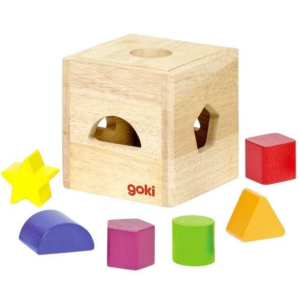 Goki: wooden shape sorter Box - Kidealo