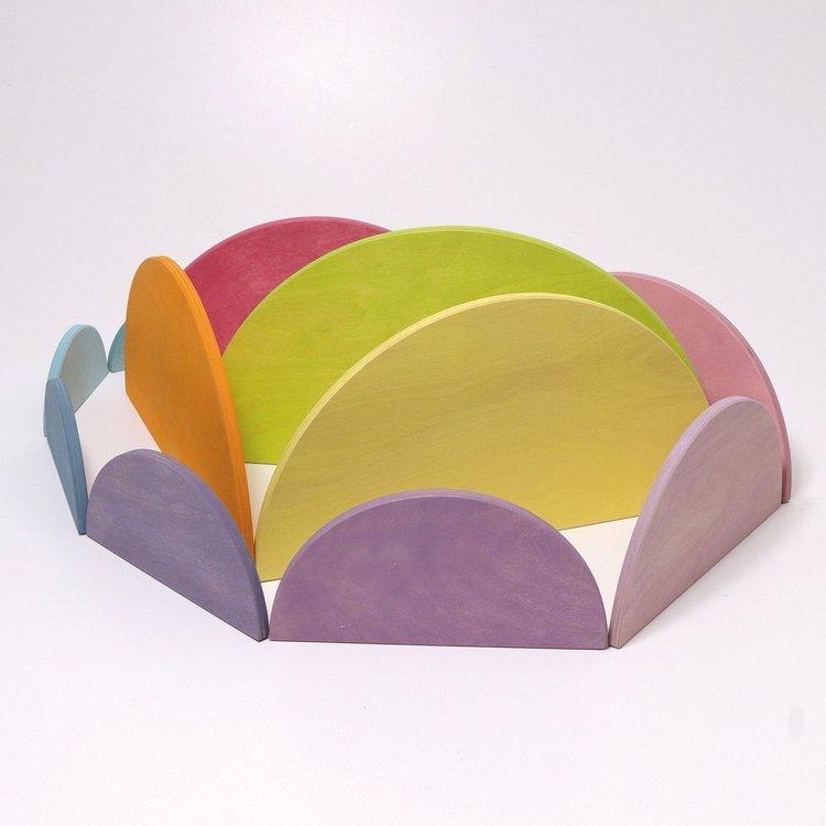 Grimm's: Rainbow Pastel Semicircles dividers