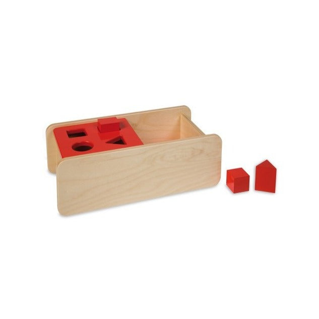 Nienhuis Montessori: кутия за сортиране Imbucare с капак с 4 форми