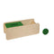 Nienhuis Montessori: Boîte Imbucare avec un couvercle de lippe vert