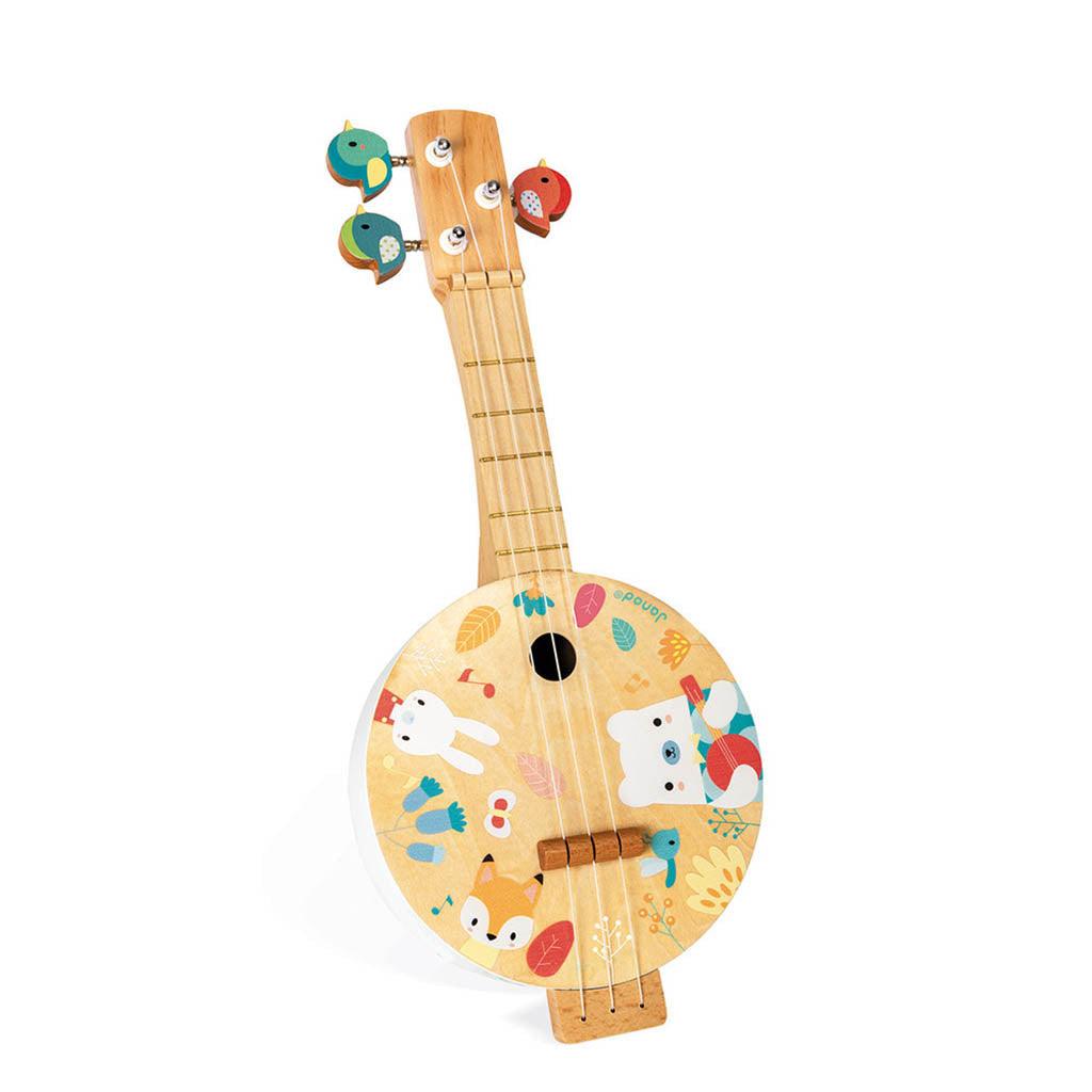 Janod: leseni instrument banjo čist