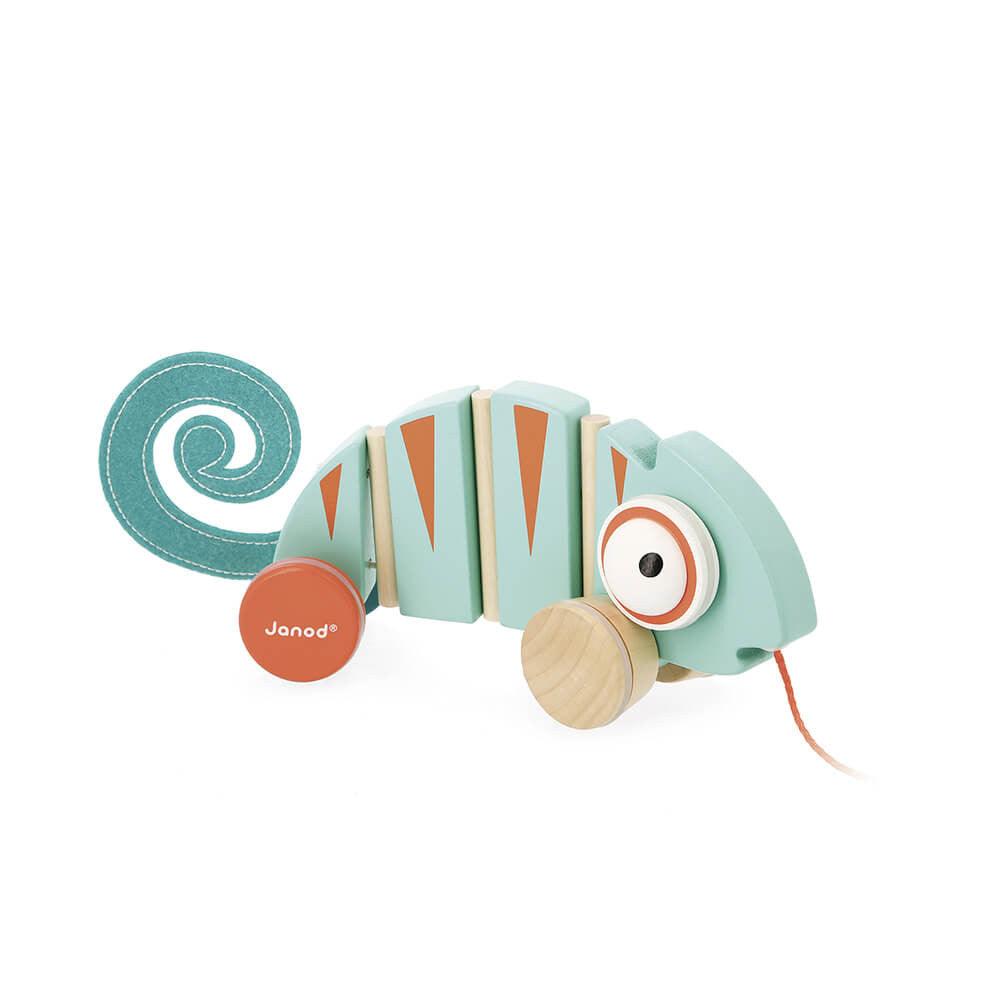 Janod: wooden chameleon to pull