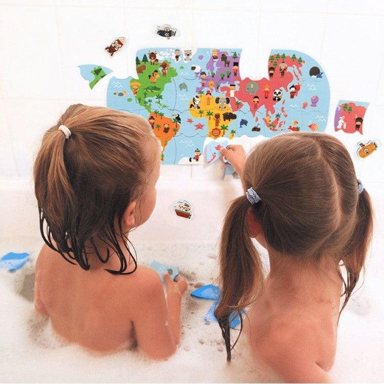 Janod: Puzzle de banho do mapa mundial