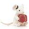 Jellycat: Merry Mouse Present 18 cm maskot