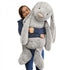 JELLYCAT: Enorm gosig grå kanin mycket stor bashful kanin 108 cm