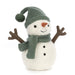 Jellycat: mazlivý sněhulák s zelenou čepicí Maddy Snowman 18 cm