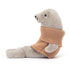 Jellycat: Cozy Crew Seal Seal Seal Cuddly σε πουλόβερ 14 cm