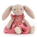 Jellycat: Cuddly Bunny dans une robe Lottie Bunny Party 17 cm