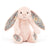 Jellycat: Kvinīgi zaķa rakstainas ausis bashful bunny 18 cm