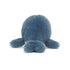 Jellycat: kælen lille hval Wavelly Whale Blue 15 cm