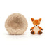 Jellycat: renard endormi câlin dans un nid hibernating fox 7 cm