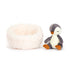 Jellycat: mazlivý spící tučňák v hnízdě Hibernating Penguin 13 cm