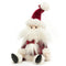 Jellycat: Прегръщащ се Дядо Коледа Пурпурен Дядо Коледа 34 см.