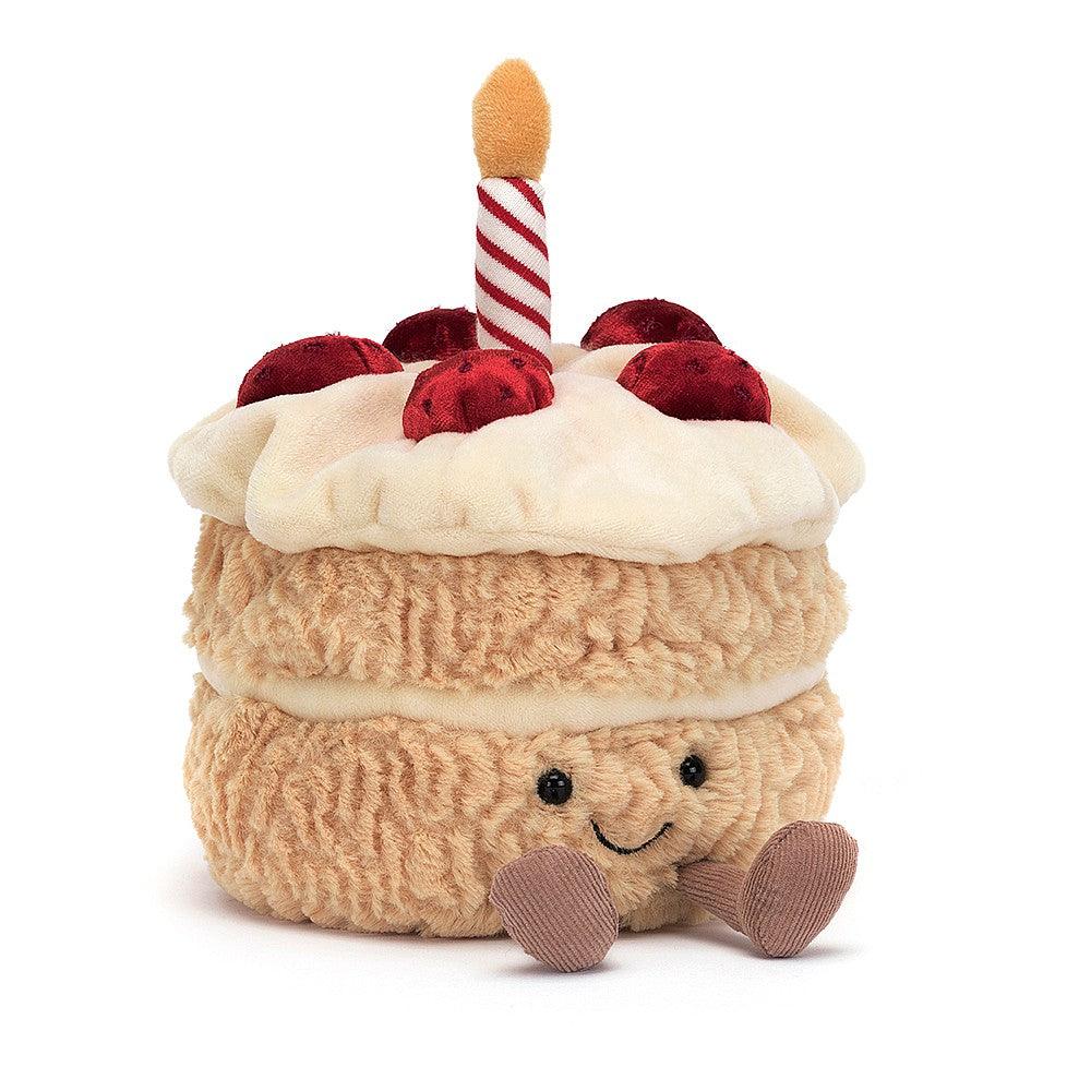Jellycat: nuttet fødselsdagskage Fornøjelig fødselsdagskage 16 cm