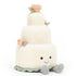 Jellycat: Gâteau de mariage câlin câliné gâteau de mariage amusant 28 cm