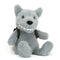 Jellycat: Cuddly Wolf avec sac à dos Wolf 22 cm