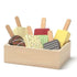 Concept pour enfants: crème glacée en bois sur un bâton dans une boîte Lollies Bistro Kid's