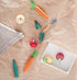 Детска концепция: Детска бистро дървена кутия за зеленчуци