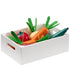 Concept pour les enfants: boîte de légumes en bois pour enfants
