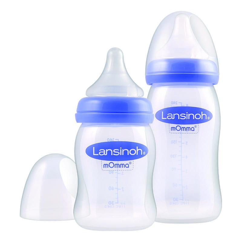 Lansinoh: alimentando botellas con chupetes en tamaños de paquete de inicio de S y M