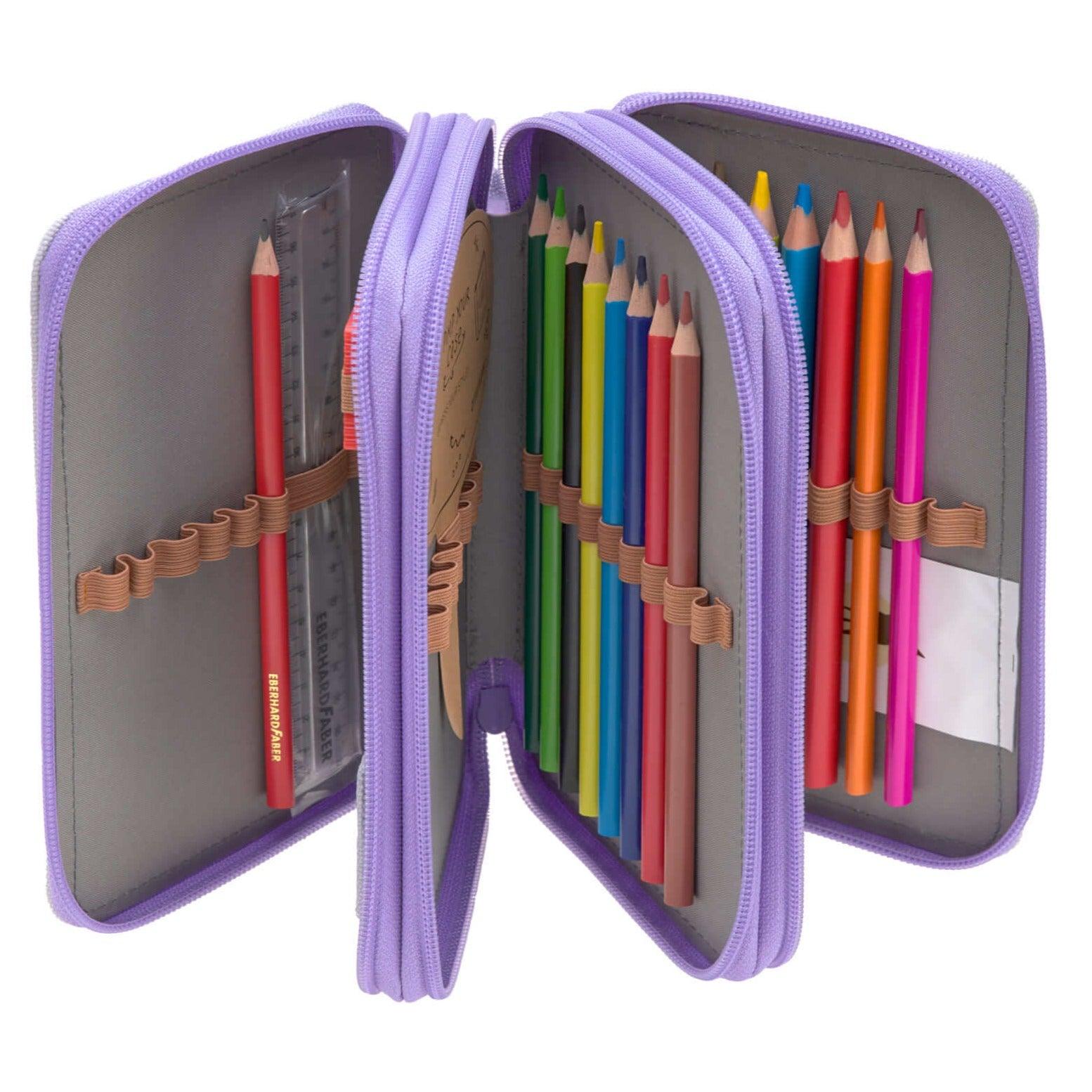 Lässig: triple pencil case with accessories Unique Triple Pencil Case
