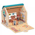 Lilliputiens: wooden house with figures School