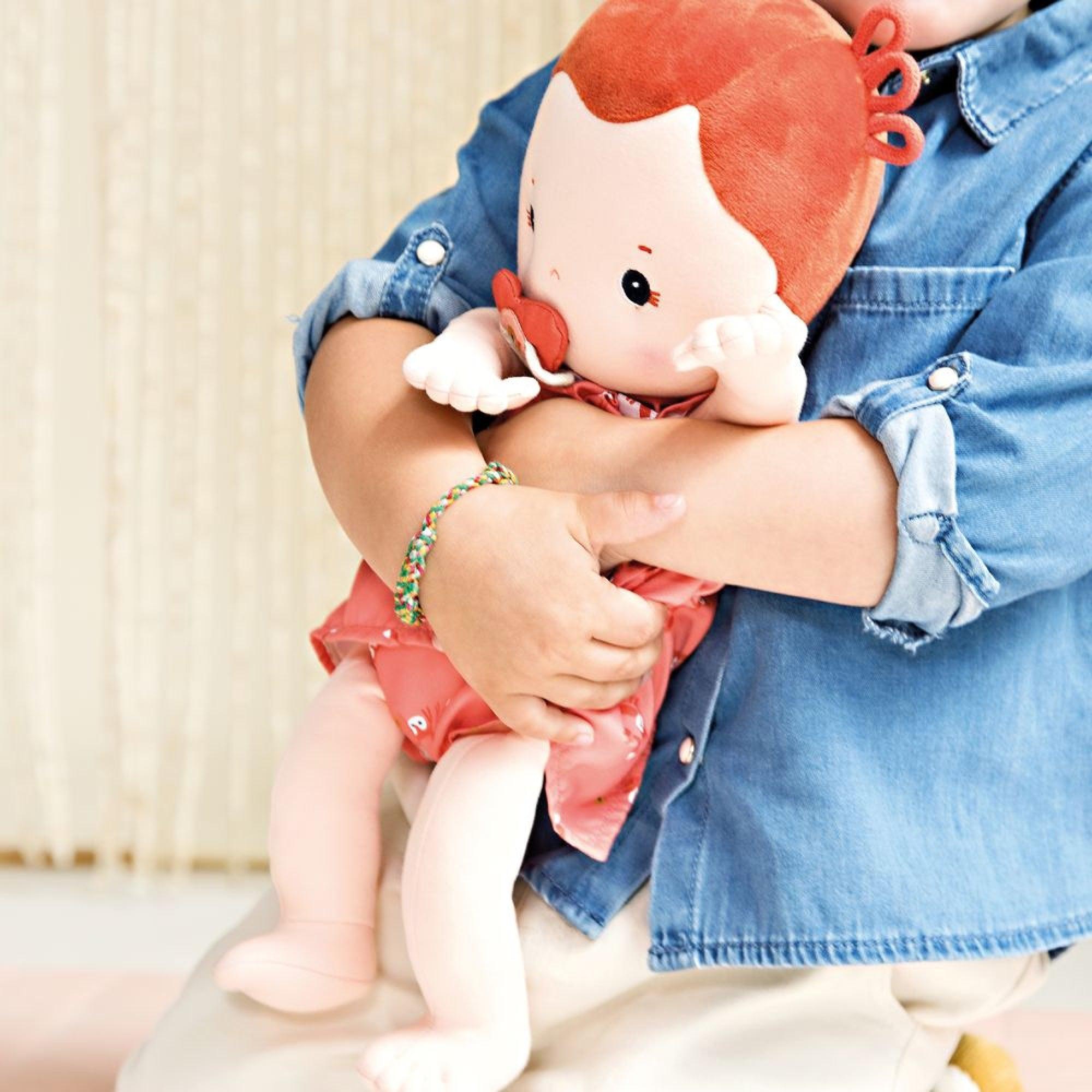 Lilliputien: Stoff grouss Puppelchen Doll rose