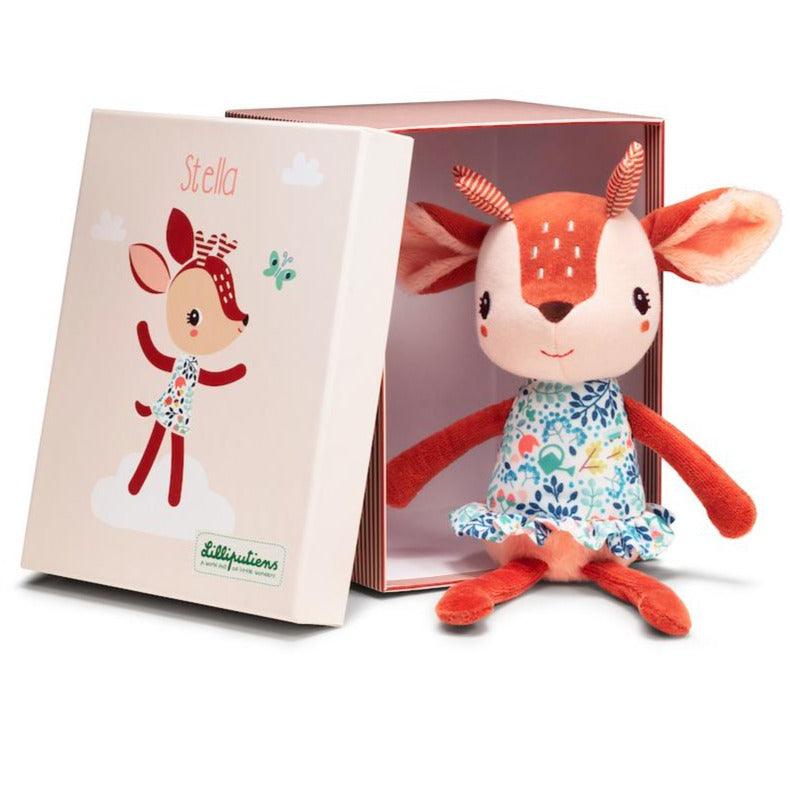 Lilliputiens: jouet câlin dans une boîte décorative Roe Deer Stella