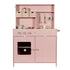 Mažas olandas: žaislinė virtuvė rožinė medinė virtuvė
