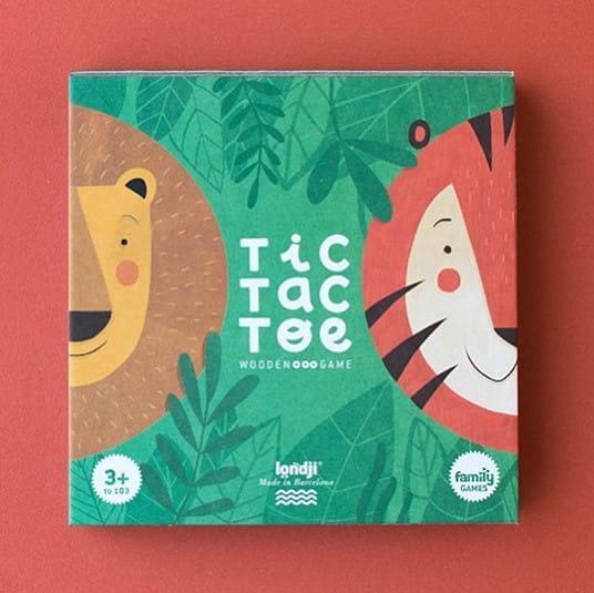 Londji: wooden Tic Tac Toe Lion & Tiger game - Kidealo