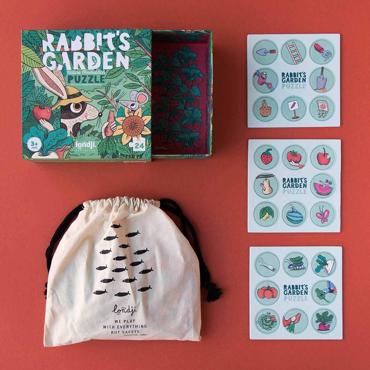 Londji: Rabbit's Garden bunny puzzle and memo