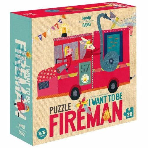 Londji: puzzle I want to be a Fireman 36 el. - Kidealo