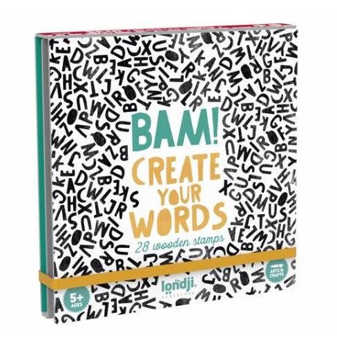 Londji: Bam! Créez les timbres des lettres de vos mots